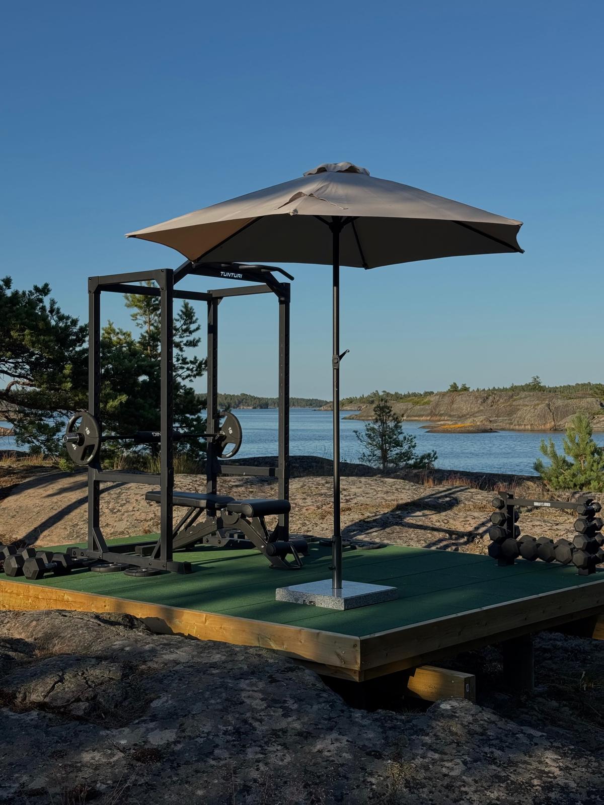 Outdoor gym on the rock