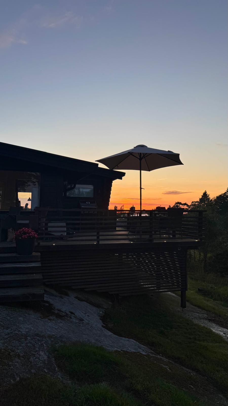 Grill terrace at sunset